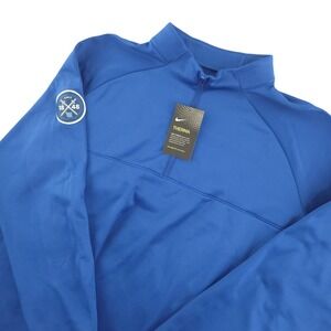 Nike Therma Dri-FIT Pullover‎ Mens XL Blue 1/4 Zip Long Sleeve Top Athletic